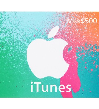 iTunes Mex$ 500 Region: MEXICO Card Key 